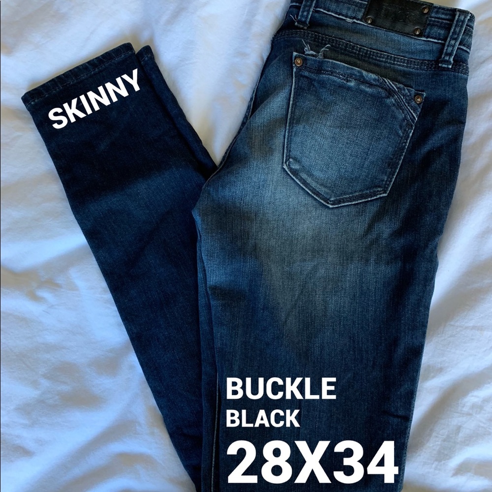 Buckle Black Skinny Jeans